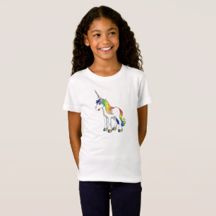 La camiseta del chica rosado del unicornio