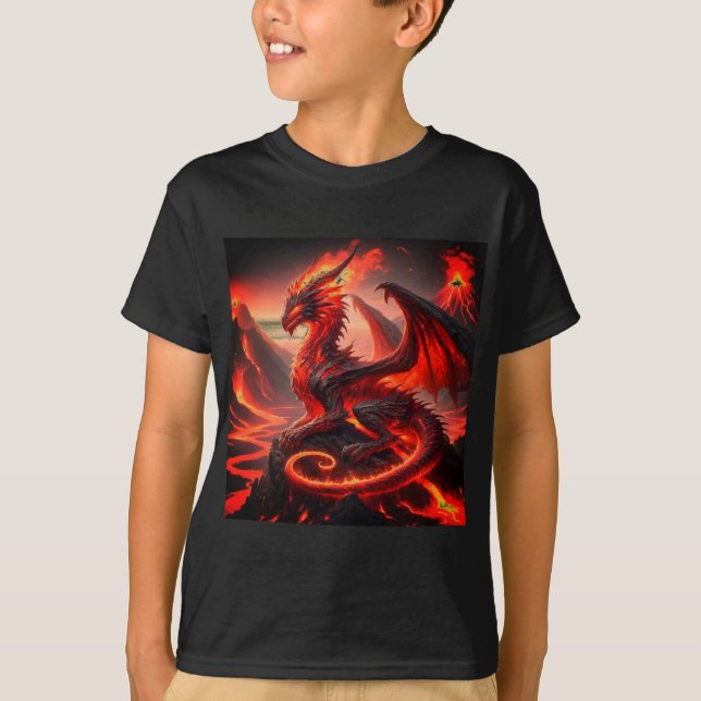 La camiseta del chico del dragón de fuego (Anverso)