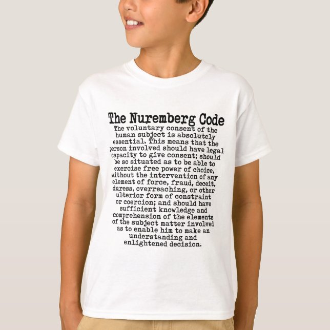 La camiseta del Código de Nuremberg (Anverso)