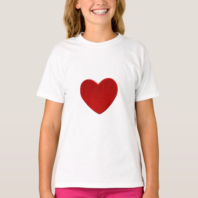 La camiseta del corazón para niños (Anverso)