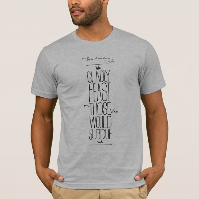 La camiseta del credo de la familia de Addams (Anverso)