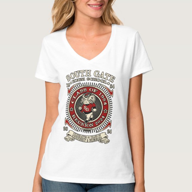 La camiseta del cuello de la escuela secundaria So (Anverso)