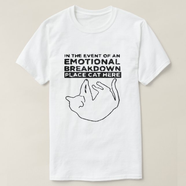 La Camiseta del Gato de Descomposición Emocional (Diseño del anverso)