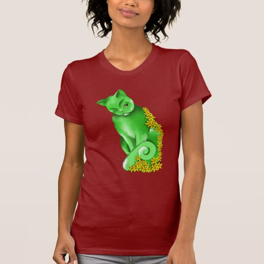 La camiseta del gato del jade