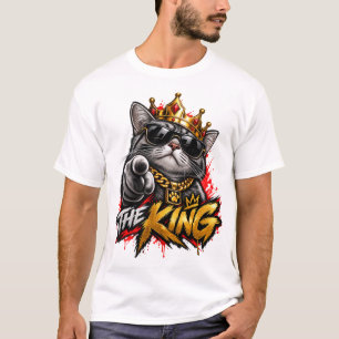 La camiseta del gato genial con corona