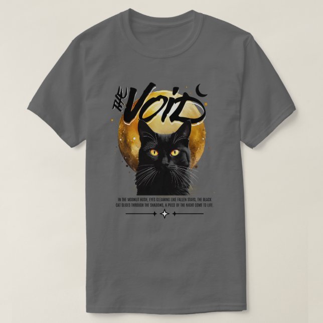 La camiseta del gato negro vacío (Diseño del anverso)