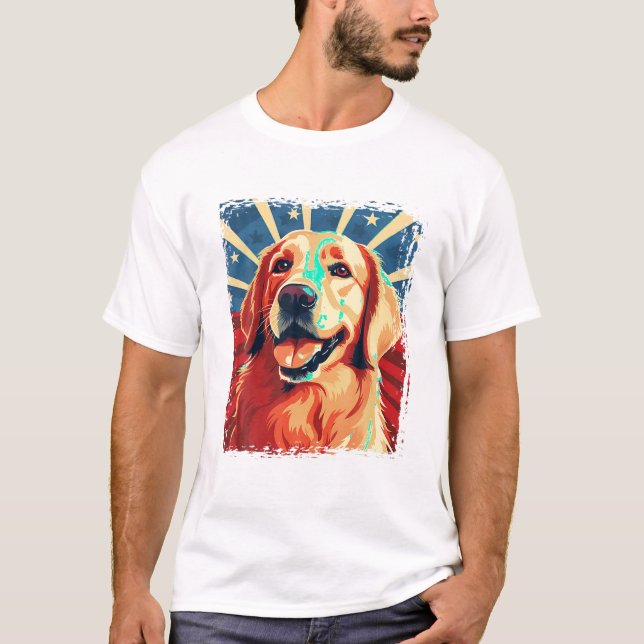 La camiseta del Golden Retriever para los Chicas d (Anverso)