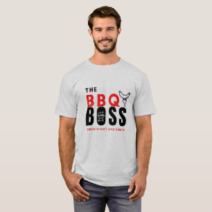 La camiseta del jefe de la barbacoa de los hombres