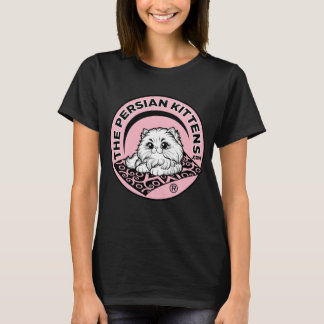 La camiseta del logotipo de gatitos persas / fondo