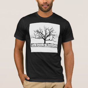 La camiseta del logotipo del cuadrado del cuervo y