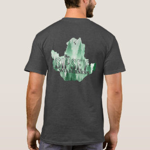 La camiseta del mapa de la acuarela del desierto