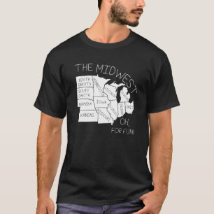 La camiseta del mapa de la geografía de la