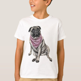La camiseta del muchacho del tema del perro del
