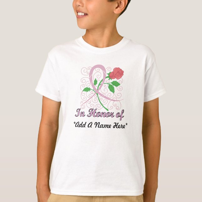 La camiseta del niño adaptable del cáncer de pecho (Anverso)