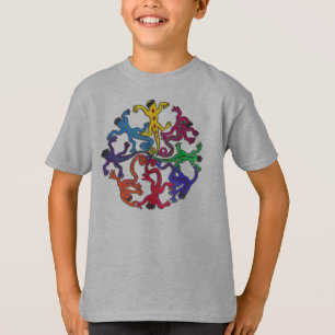 La camiseta del niño - círculo de lagartos