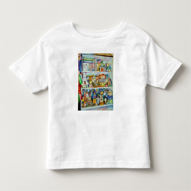 La camiseta del niño con los estantes de juguetes (Anverso)