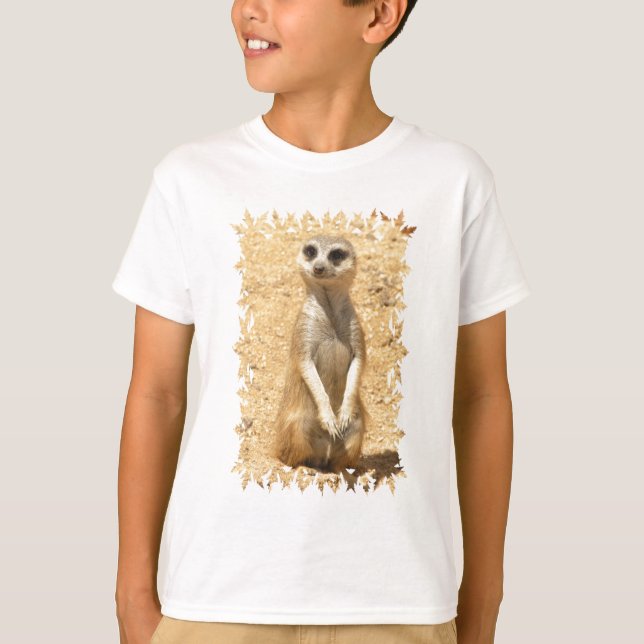 La camiseta del niño curioso de Meerkat (Anverso)