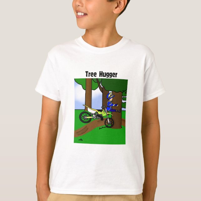 La camiseta del niño de Hugger del árbol de la (Anverso)