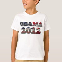 La camiseta del niño de la bandera de Obama 2012