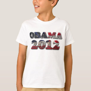 La camiseta del niño de la bandera de Obama 2012