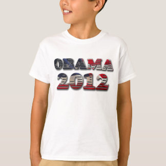 La camiseta del niño de la bandera de Obama 2012