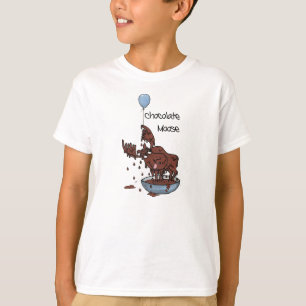 La camiseta del niño de la diversión, alce del