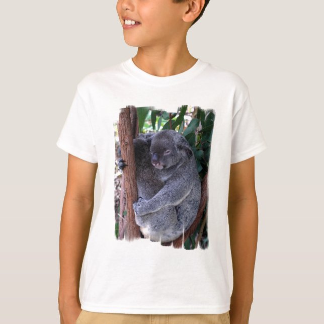 La camiseta del niño de la familia de la koala (Anverso)