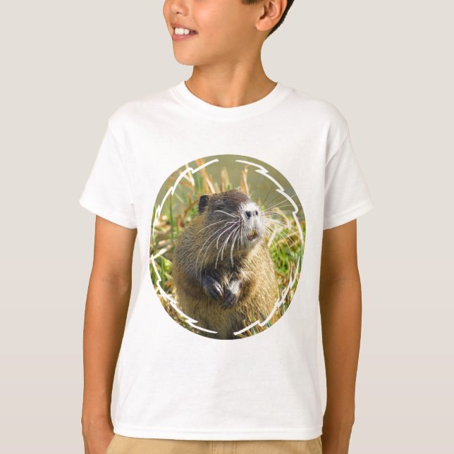 La camiseta del niño de la foto del castor (Anverso)