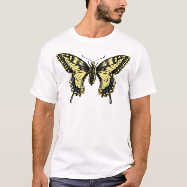La camiseta del niño de la mariposa de Swallowtail (Anverso)