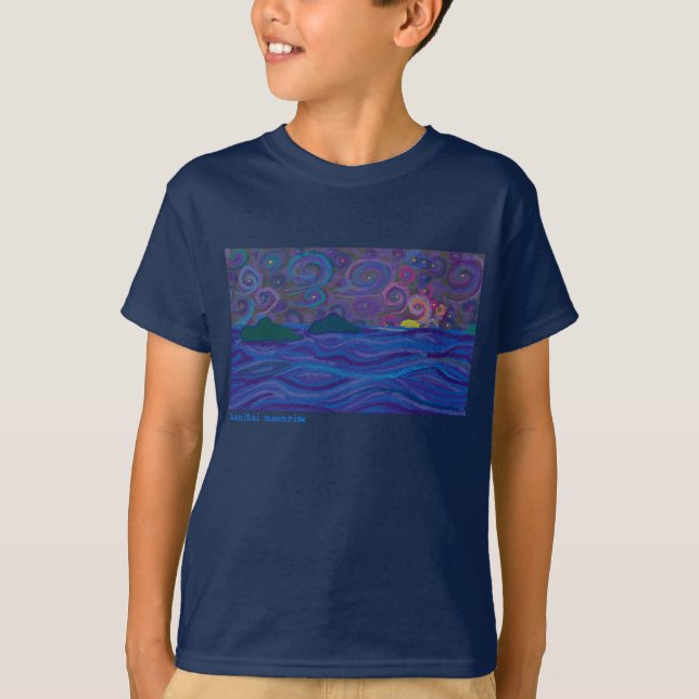 La camiseta del niño de la salida de la luna de (Anverso)