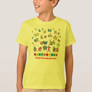 La camiseta del niño de Letterland el   a todo