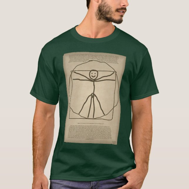 La camiseta del niño de Vitruvian Stickman (Anverso)