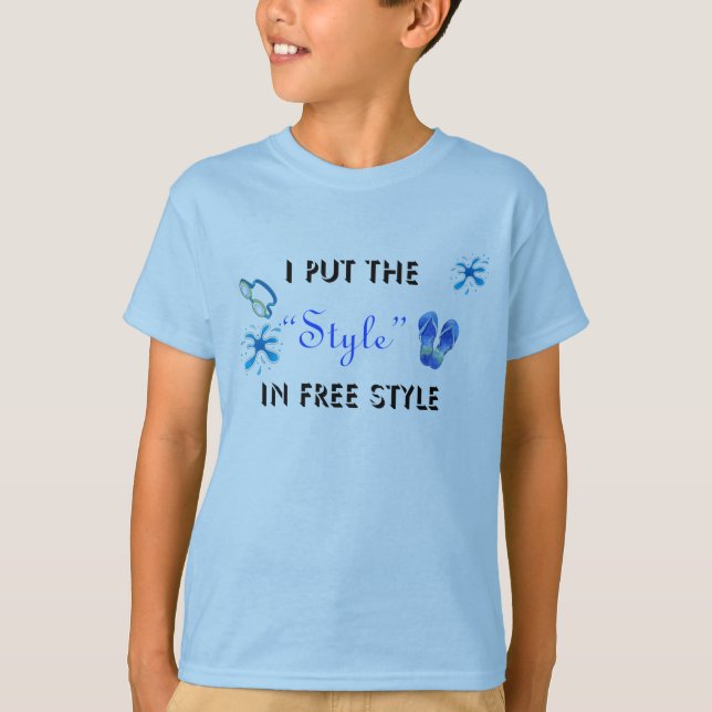 La camiseta del niño del estilo libre (Anverso)