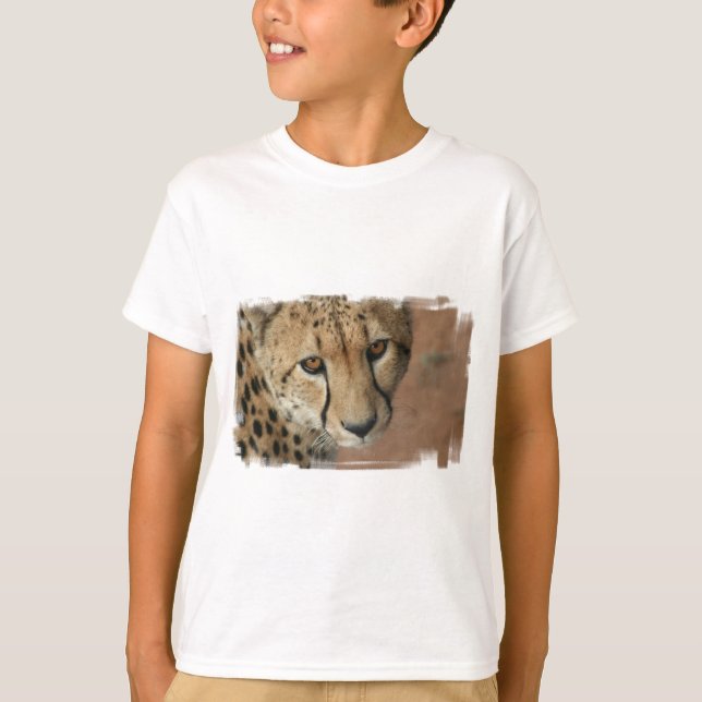 La camiseta del niño del gato del guepardo (Anverso)