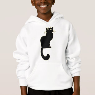 La camiseta del niño del gato negro de la sudadera