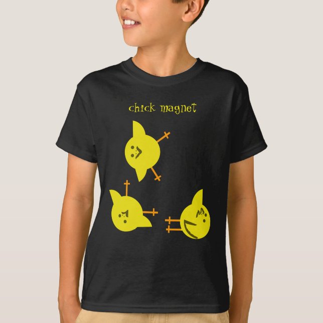 La camiseta del niño del imán del polluelo (Anverso)