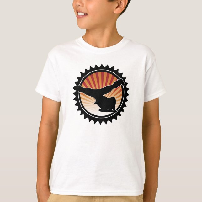 La camiseta del niño del molino de viento de BBOY (Anverso)