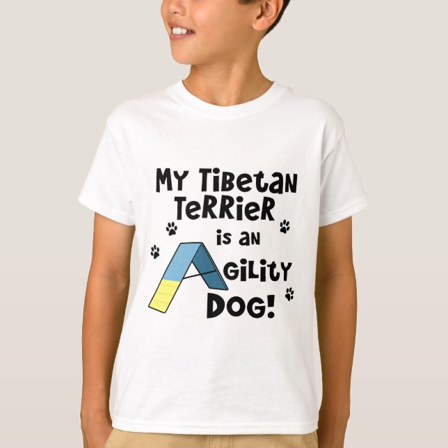 La camiseta del niño del perro de la agilidad de (Anverso)