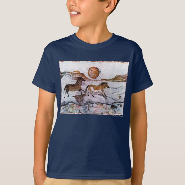La camiseta del niño del petroglifo de (Anverso)