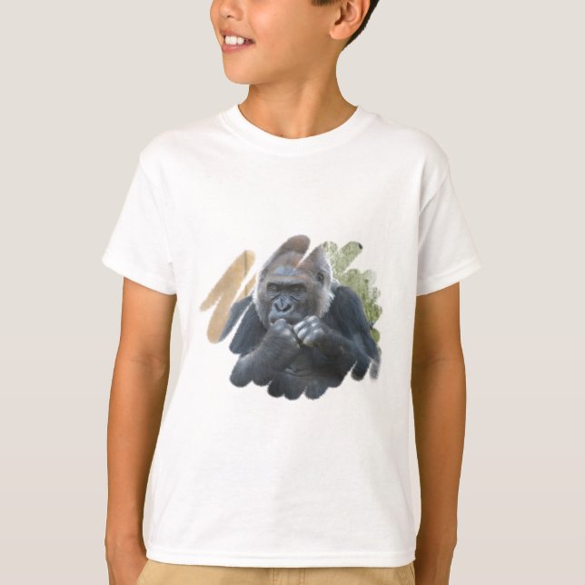 La camiseta del niño del primate del gorila (Anverso)