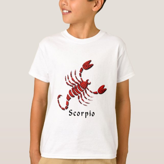 La camiseta del niño del Rótulo del escorpión (Anverso)