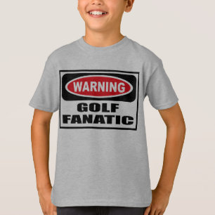 La camiseta del niño FANÁTICO del GOLF amonestad