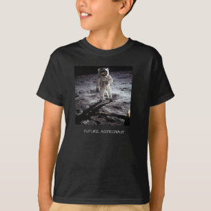 La camiseta del niño futuro del astronauta