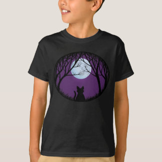La camiseta del niño gordo fantasmagórico del gato