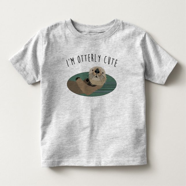 La camiseta del niño lindo de la nutria (Anverso)