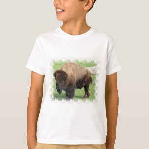 La camiseta del niño norteamericano del bisonte