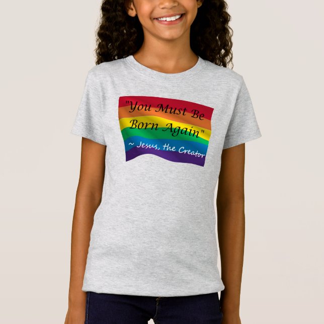 La camiseta del orgullo arcoiris de un niño "nace  (Anverso)