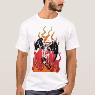 La camiseta "del patín de los hombres cons alas de