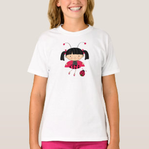 La camiseta del pequeño de la mariquita chica