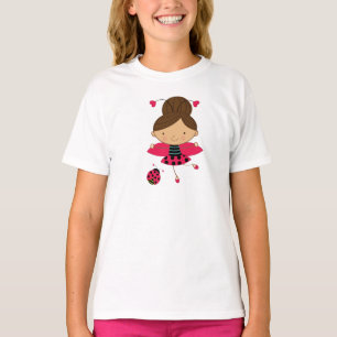 La camiseta del pequeño de la mariquita chica